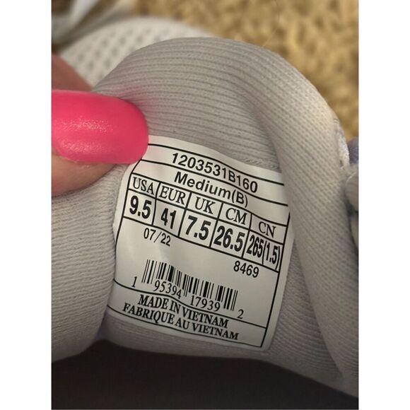 Brooks Adrenaline GTS 22 Running Shoes Womens Sz 9.5 Sneaker Gray Purple Leopard - Picture 5 of 5